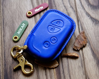 Leather Key Case For Keyless Remotes Key Fob Lexus CT200h LS LX570 RX350 RX450h ... Lexus Keychain Key Pouch Fob Shell, Gift for Him