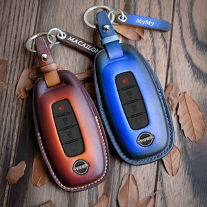 2022-2024 Nissan Kicks Key Cover, Leather Key Fob Cover Fit For Nissan Ariya Pathfinder Rogue, Smart Key Cover For Nissan Kicks