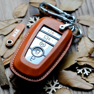 Bronco Leather Key Fob Cover Protector Case for Keyless Remotes Entry Ford Bronco, Bronco Key Case Key Chain, Gift For Him, Birthday Gift