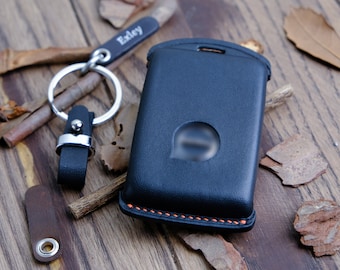 Handcraft Leather Key Fob Cover For Volvo XC60, Custom Name Tag For XC40 XC90 S60 S90 V60 V90, ... Volvo Accessories, Gift For Husband