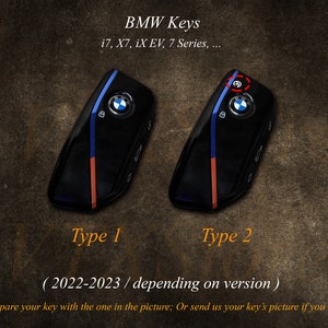 BMW I7 Ix EV 7 Series 22 23 ... Key Case Personalized Leather Protector ...