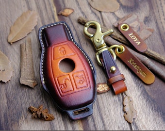 Mercedes GLA Key Fob Cover, Leather Key Case For S-class E-class G-class GLC GLK, Gift for Him, Personalized Gift, Mercedes Gla Accessories