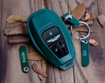 Custodia In Pelle Per Portachiavi Aston Martin DB11, Custodia Per Portachiavi Di Lusso Adatta Per DB9 DB12 DBX DBS Vantage, Accessori Aston Martin, Pelle Fatta A Mano - Italia - Foto 4