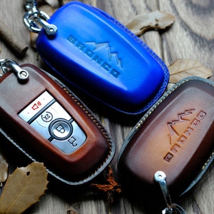 Premium leather key cover for Ford keys incl. keyring hook + leather ,  24,50 €