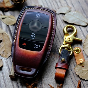 Mercedes Fob Shell, Mercedes Key Fob Cover, Personalized Leather Protector Case For Keyless Remotes Entry Mercedes, Birthday Gifts