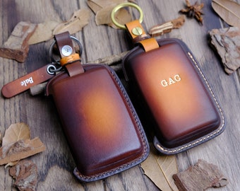 2024 Mazda CX90 Leather Key Fob Cover, Personalized Key Case, Key