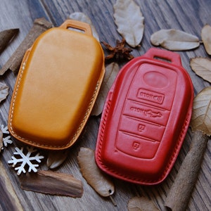 Toyota Tundra 2022 Key Cover, Leather Key Case For Toyota Tundra, Toyota Tundra Key Fob, Italian Veg-Tanned Leather, Father&#39;s Day Gift