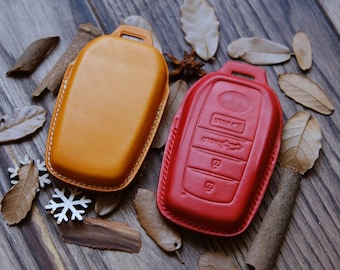 Toyota Tundra 2022 Key Cover, Leather Key Case For Toyota Tundra, Toyota Tundra Key Fob, Italian Veg-Tanned Leather, Father's Day Gift