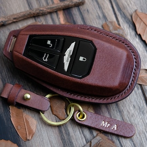 Leather Key Case for Aston Martin DBX DB9 DB11, Aston Martin