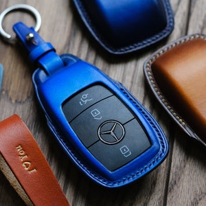 Mercedes Benz Series Leather Car Key Fob Case For Keyless Entry Remote Fob Shell Mercedes, Mercedes Key Case Key Pouch Fob Sleeve