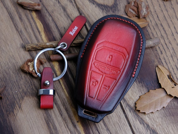 Porte-clés GABS En Cuir Rouge Et Métal Turquoise - Accessoire Mode Femme - Neuf Avec étiquettes