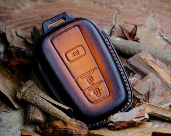 Toyota Key Fob Cover For Toyota Corolla Highlander RAV4 Land Cruiser 4Runner Prius C ... Toyota Keychains Keyless Keyring, Gift for Him