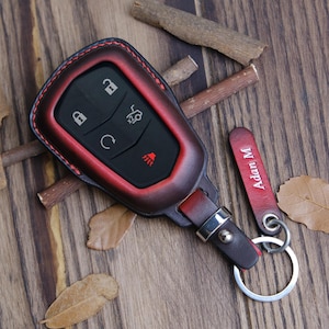 Funda para llave de Cadillac, estuche de cuero para llave de Cadillac Escalade ESV CT4 CT5 CTS XTS SRX ATS XT4 XT5, estuche para llave de Cadillac, regalo para papá
