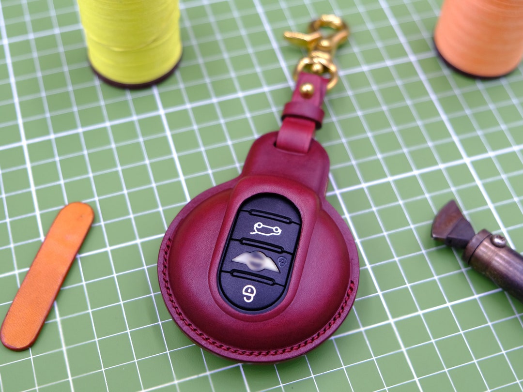 Mini Cooper Key Fob Cover Leather Key Case for Mini Cooper Etsy