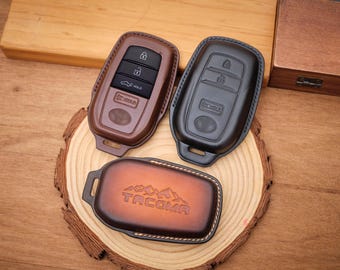 Toyota Tacoma Key Fob Cover, Leather Key Case For 2026 Tacoma Tundra TRD Sport, Personalized Truck Key Holder, Car Accessory Gift For Him