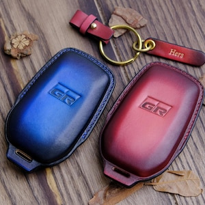 Customized Leather For Key Fob Toyota GR Corolla, Handcarft Leather Key Case For Toyota GR Corolla 2023, Gift For Him, Toyota GR Accessories