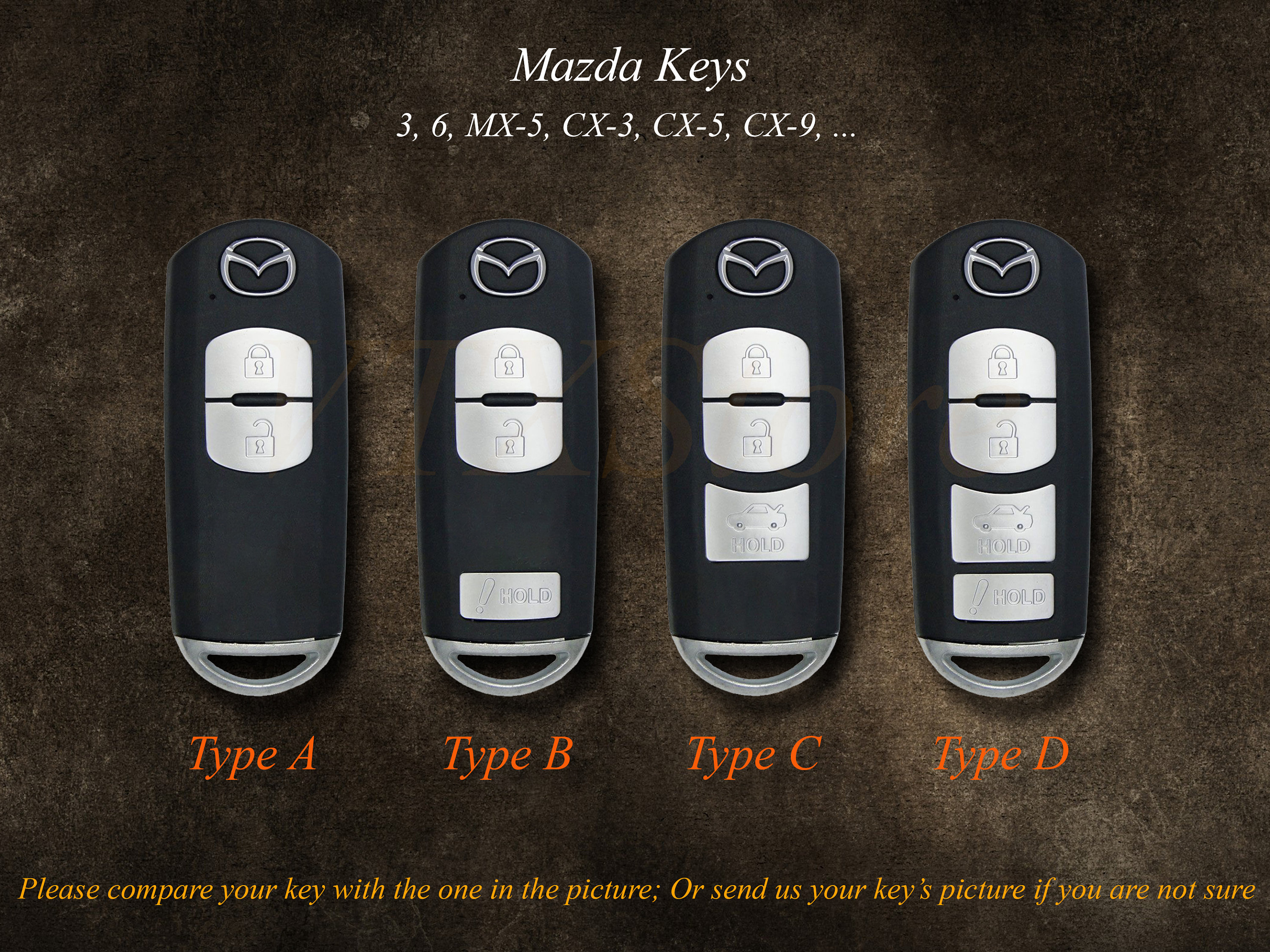 Mazda Key Fob Shell Mazda 3 6 MX-5 CX-3 CX-5 CX9 Key Fob Cover Leather Protector Case for ...