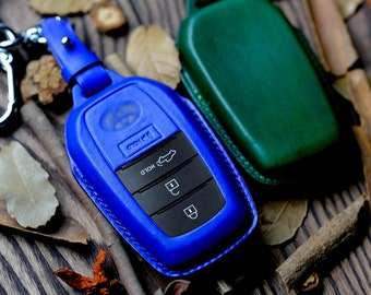 Funda protectora de cuero para llavero con control remoto sin llave Toyota Tundra 2022 2023, regalo para hombres, regalo del Día del Padre, regalo del tercer aniversario.