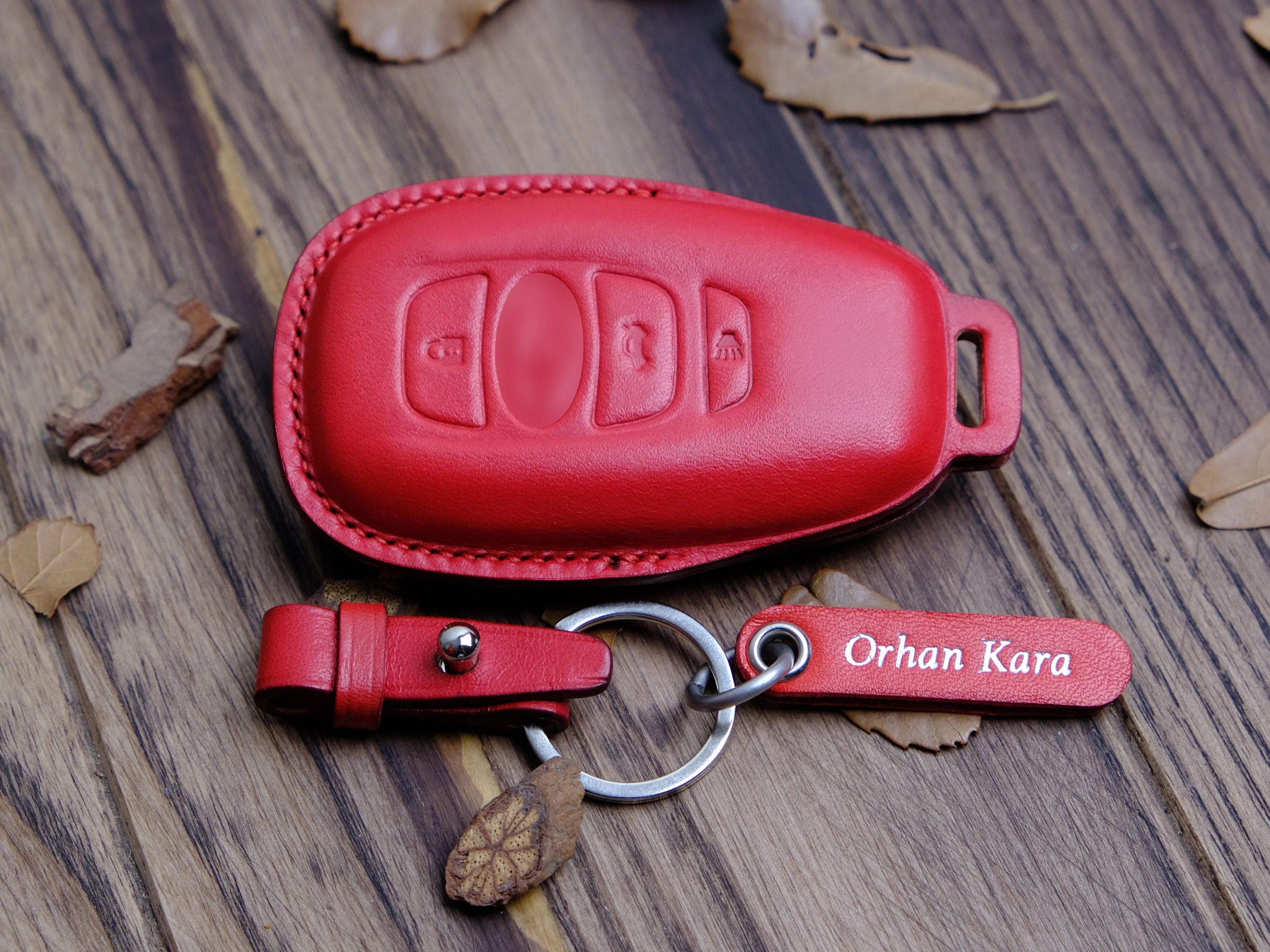 2022-2023 Toyota GR86 Leather Key Fob Cover, Personalized Key
