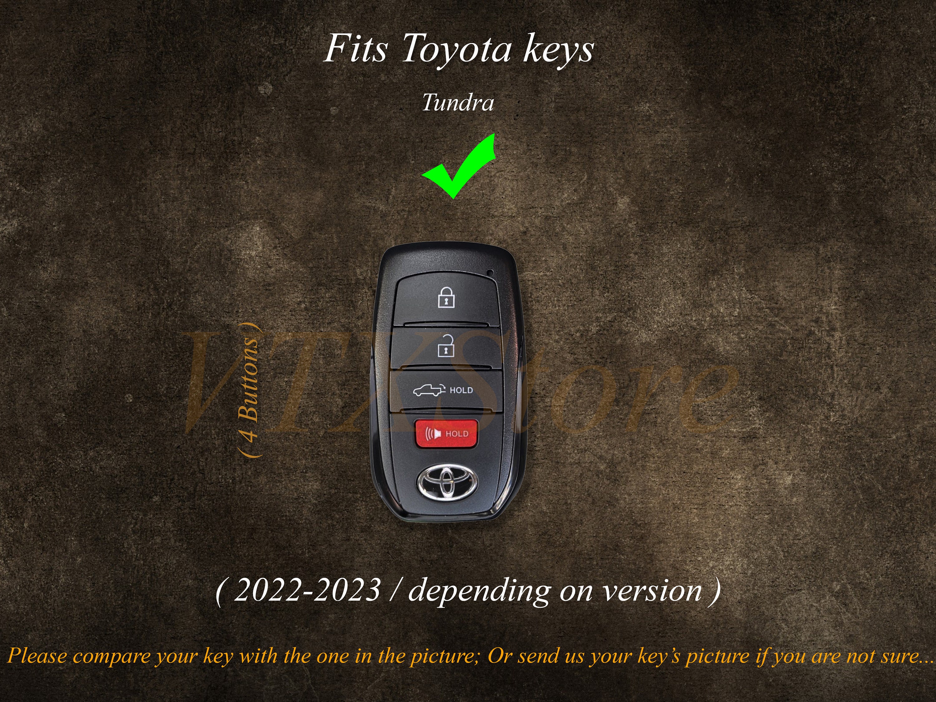 Toyota Tundra TRD Pro Key Fob Cover Leather Key Case for 2022 - Etsy