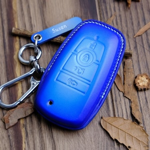 Housse porte-clés Ford Mustang, étui de protection en cuir personnalisé pour Ford Explorer Super Duty Ranger Expedition, accessoires Ford Mustang