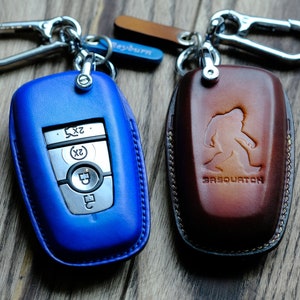 Custom Logo Key Fob Cover For Bronco, Ford Bronco Key Case Keyless Key Chain, Sasquatch Logo, Bronco Stamp, Gift For Dad, Personalized Gift