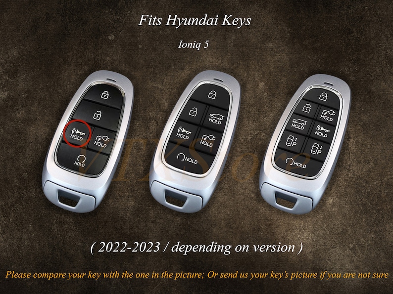 Personalized Leather Key Fob Cover for Hyundai Series Ioniq 5 Etsy