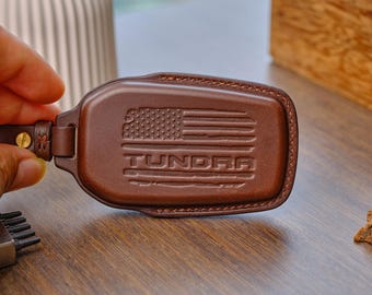 Key Fob Case for Toyota Tundra 2022-2026 TRD Pro SR5 Limited Platinum 1794 Capstone, Handmade Gift For Husband, Toyota Accessory
