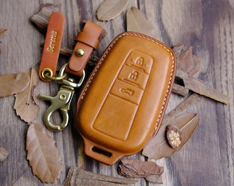Funda de cuero para llave de Toyota RAV4, llavero personalizado para RAV4, llaveros Toyota sin llave, regalo para coche nuevo, accesorios para coche