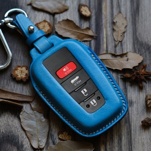 Toyota Avalon, Camry, Corolla, RAV4, ... Key Fob Cover, Leather Protector Case For Keychains Entry Remotes Key Fob Toyota, Gift For Him