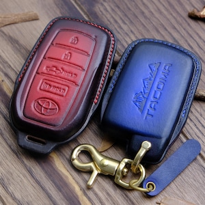 Custodia portachiavi in pelle unica per Toyota Tacoma, pelle personalizzata per Toyota Tacoma TRD Off Road SR5 SR TRD Pro Trailhunter, accessori Toyota
