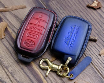 Unique Leather Key Case for Toyota Tacoma, Customized Leather For Toyota Tacoma TRD Off Road SR5 SR TRD Pro Trailhunter, Toyota Accessories