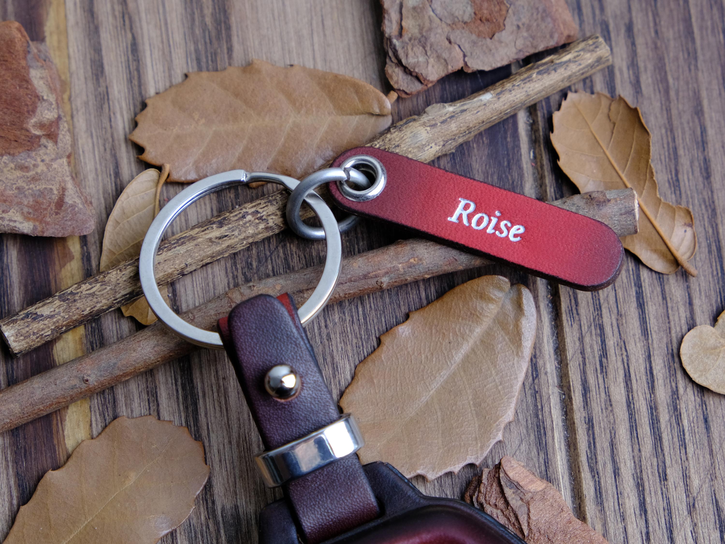 Customized Leather Key Fob for Toyota Sienna, Personalized Tags
