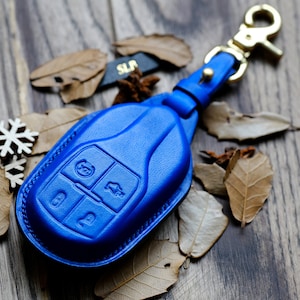 Personalized Leather Key Cover For Maserati Levante, Ghibli, Quattroporte, ... Maserati Fob Shell Key Case Remotes, Maserati Gift for Her