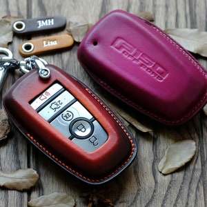 2023 Ford Super Duty Key Fob Cover, Leather Key Case For F-150|250|350, Escape, Explorer, Fusion, Maverick, Gift for Him, Mother&#39;s Day Gift