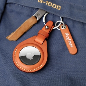 Personalized Leather Airtag Keychain - Custom Airtag Casse - VTXStore