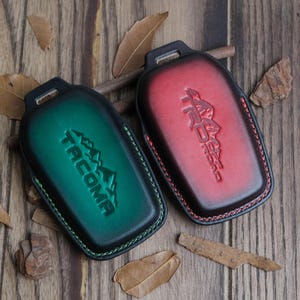 Toyota Tacoma Leather Case, Tacoma Key Fob Cover For Trd pro Sport Sr Sr5 PreRunner Limited Trailhunter, Personalized Keychain For Him