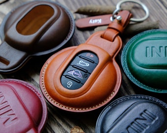 Étui pour porte-clés MINI, Étui à clés en cuir pour Mini Countryman | Clubman| Paceman| 3 portes| 5 portes... Cadeau pour maman, carte de visite personnalisée