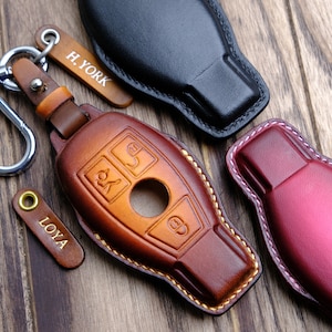 Mercedes C-Class Key Fob Cover, Luxury Key Case For C-Class S-Class E-Class G-class GLC GLK, Mercedes Benz Accessories, Personalized Gift