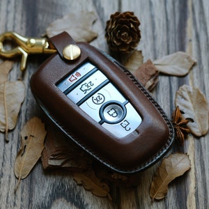 Personalized Key Fob Cover For Ford, Fit Models Ford F-150, Edge, Escape, Explorer, Fusion, Maverick ... Gift For Him, Birthday Gifts