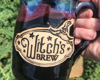 Made To Order : Witch's Brew Ceramic Mug, Handmade Halloween Coffee Mug