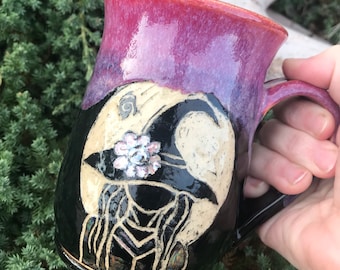 MADE TO ORDER - Witch Mug, Halloween Mug, Witchy mug, Magical Mug, Handmade Witchy Ceramic Mug, Hand made Ceramic Mug, Fall Mug