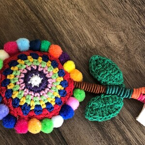 Unique keychains, are ShuBBa original design You can use it for years Washable cotton  keychain handmade colorful organic useful