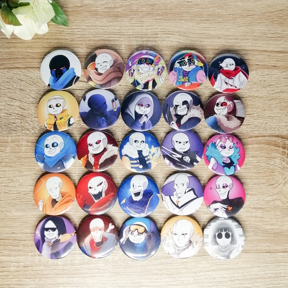 Undertale Au's Buttons 44mm Underverse Swap Fell -  Sweden