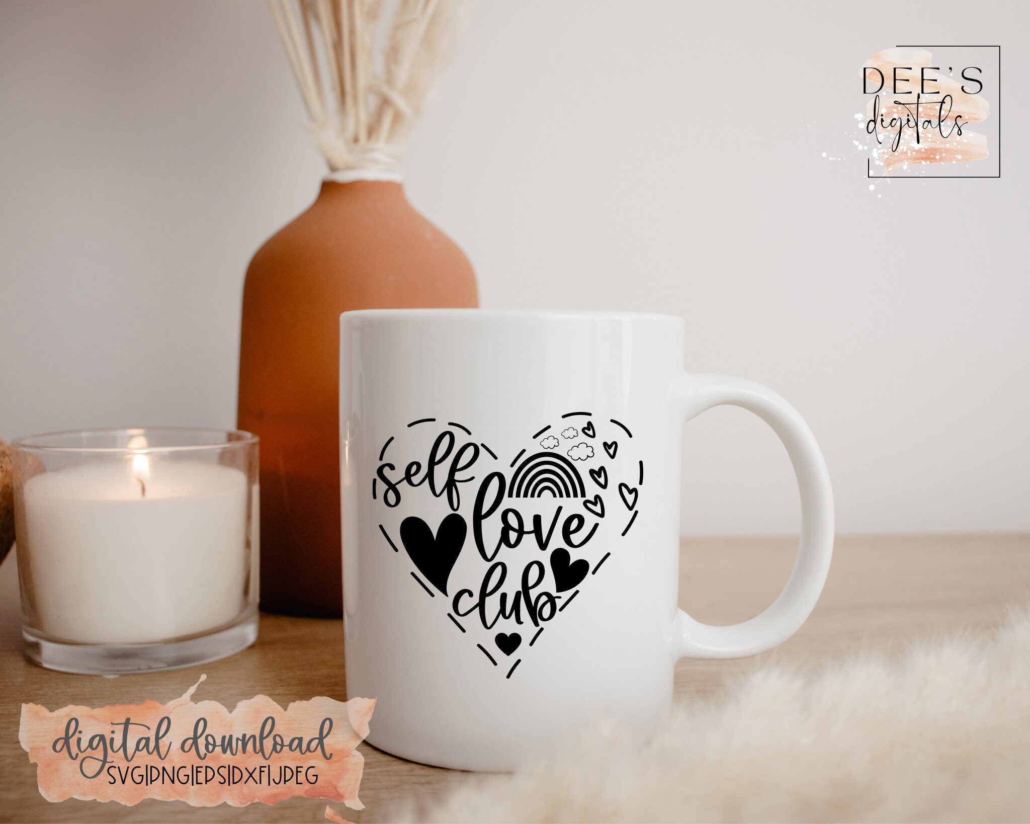 Self Love Club SVG / Love Yourself / Mental Health Awareness / Png ...