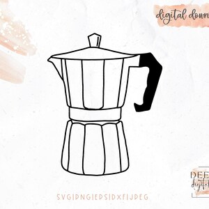Espresso Clip Art / Koffiezetapparaat / Cafecito / But First Coffee / svg / png / eps / jpeg / Cricut / Silhouet
