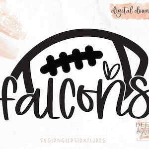Falcons Football Cut File / Cheer / High School Football / Football Mom / Cut File / svg / png / eps / jpeg / dxf / Cricut / Silhouette