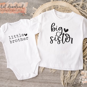 Little Sister / Big Brother / Little Brother / Big Sister / Bundle / New Baby / Brothers / Bundle / Cricut / Digital Download / svg