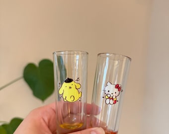 Kitty Melody Pom Pom Kawaii Character Shot Glass 2 Oz. Shooter, Party Favor, Cute Gift for Bridesmaids, Birthday, Grad, Christmas