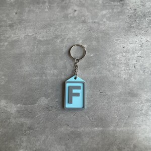 Personalised Initial keyring (3D Printed) Letter F